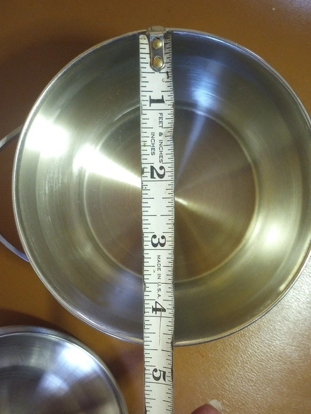 NEVER USED Monterey Hollowar Stainless Steel Crock & Lid w/ Decorative Handles